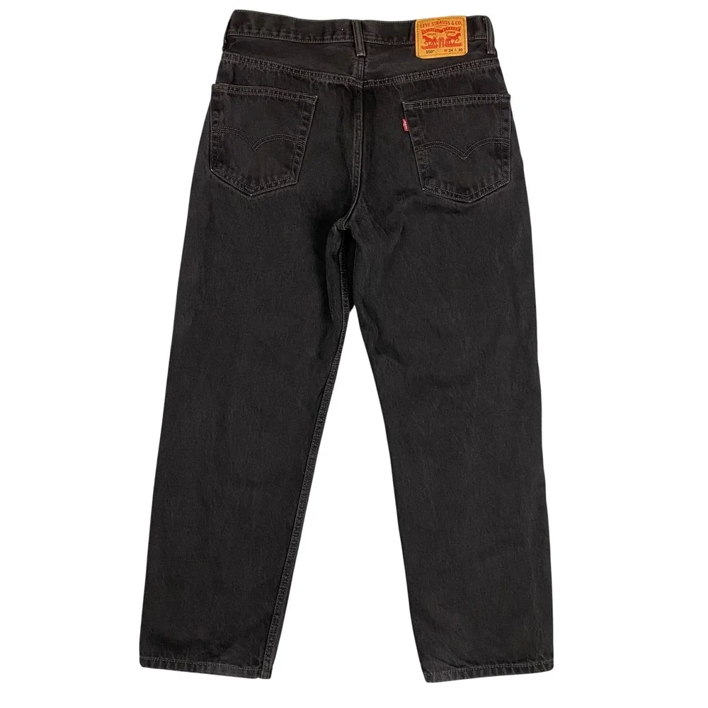 Levis 550 Relaxed Fit Tapered Leg‎ Denim Jeans Mens 34x30 Faded Black